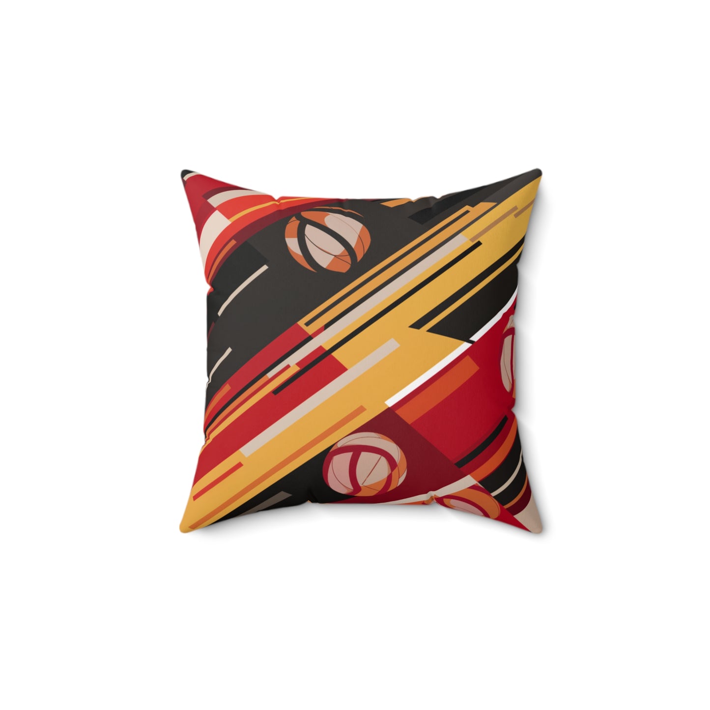 Volleyball pattern Spun Polyester Square Pillow