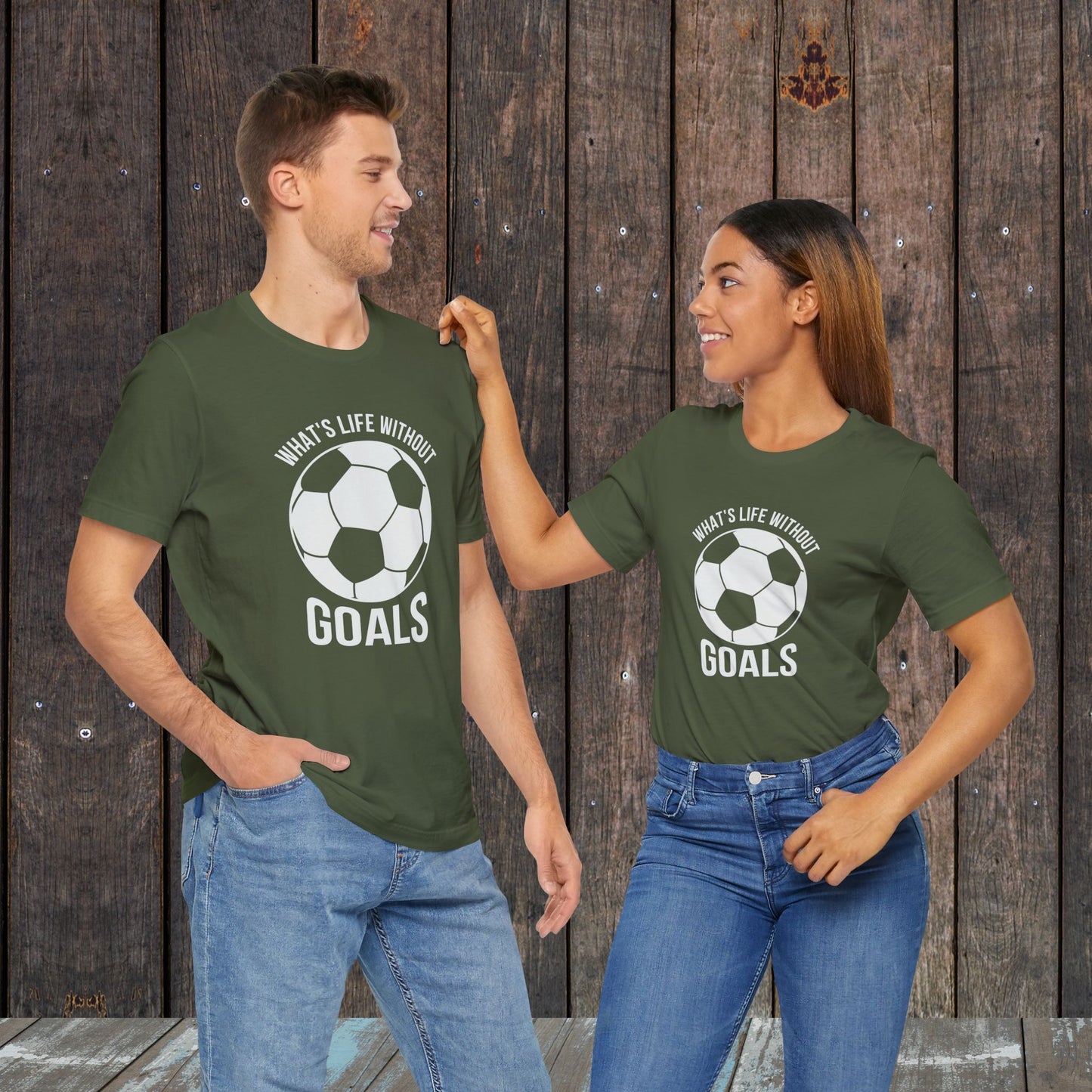 What's life without Goals Soccer mother father matching shirts for game day