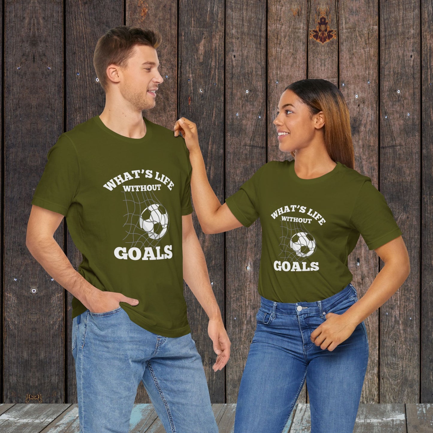 What's life without Goals Soccer matching shirts for mom and dad