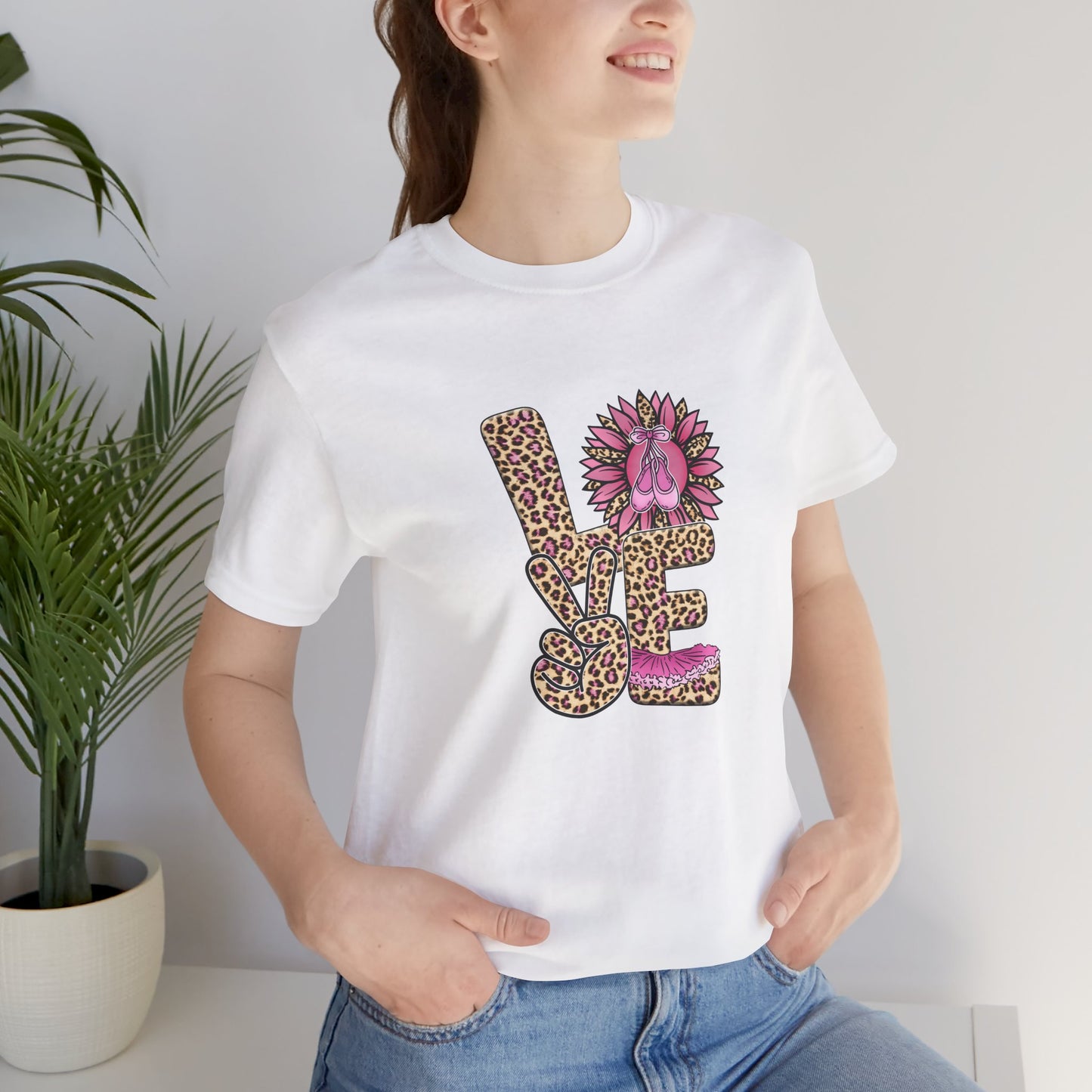 LOVE Ballet dance Animal print Unisex Jersey Short Sleeve Tee