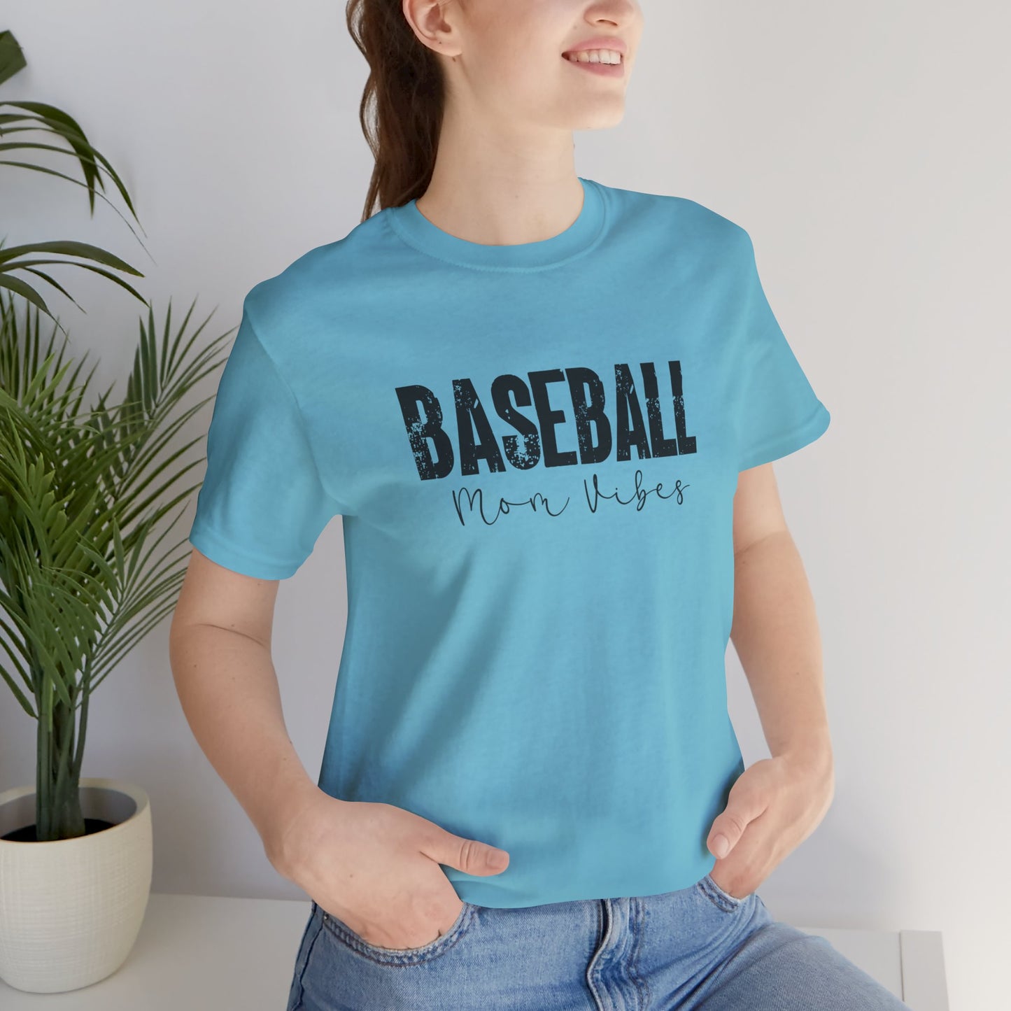 Baseball Mom Lives Vibes Unisex Jersey Short Sleeve Tee