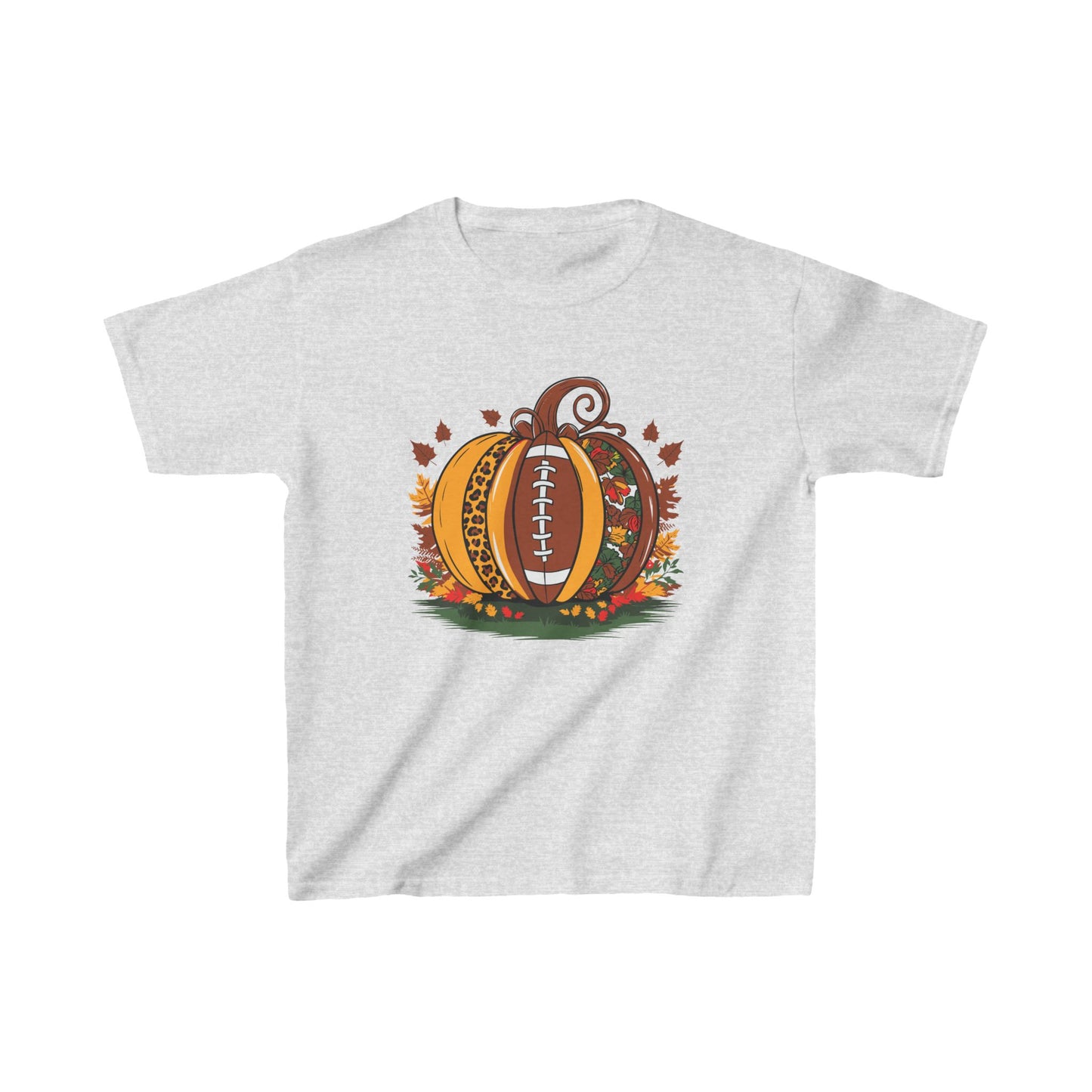 Football Pumkin Fall Kids Tee