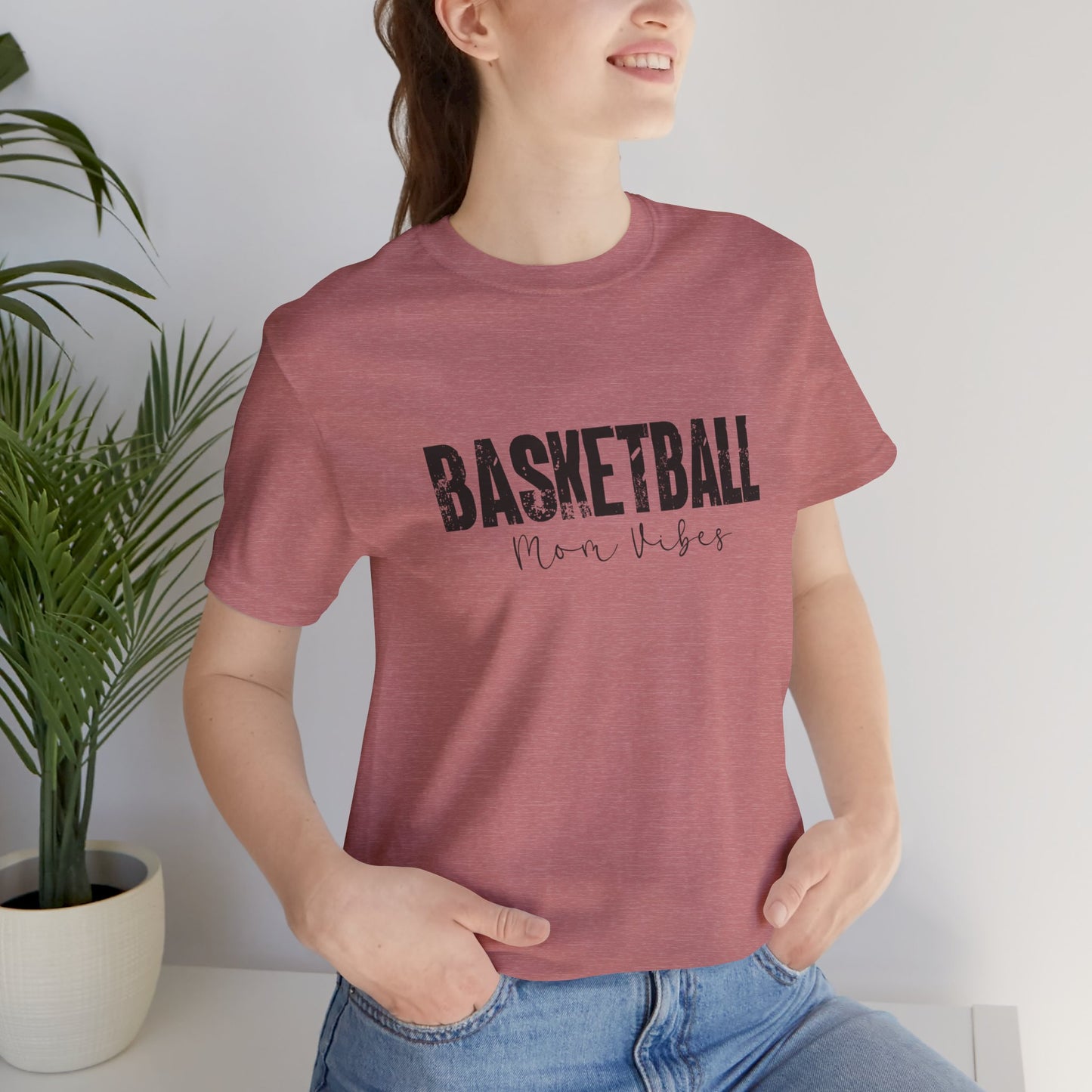 Basketball Mom Lives Vibes Unisex Jersey Short Sleeve Tee