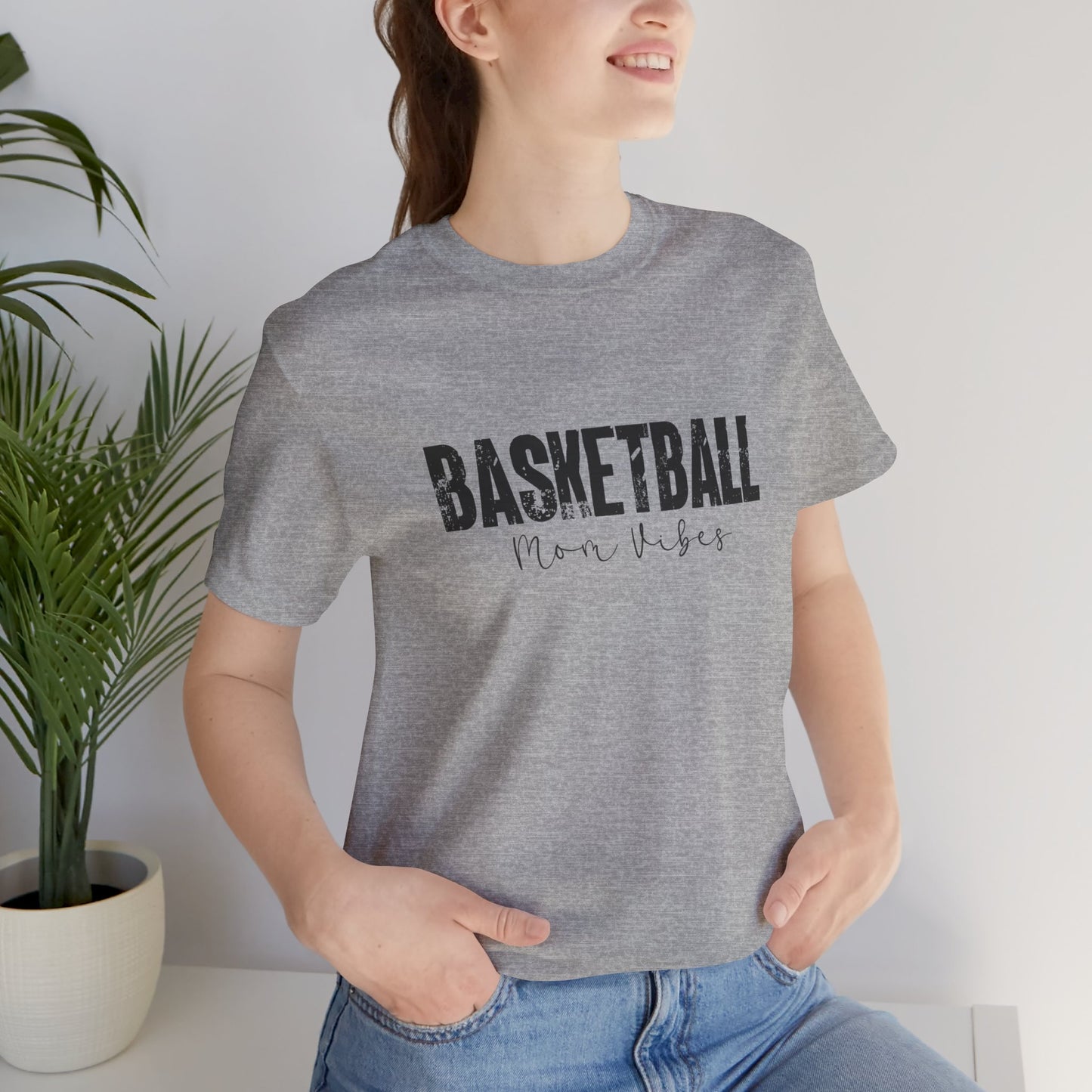 Basketball Mom Lives Vibes Unisex Jersey Short Sleeve Tee