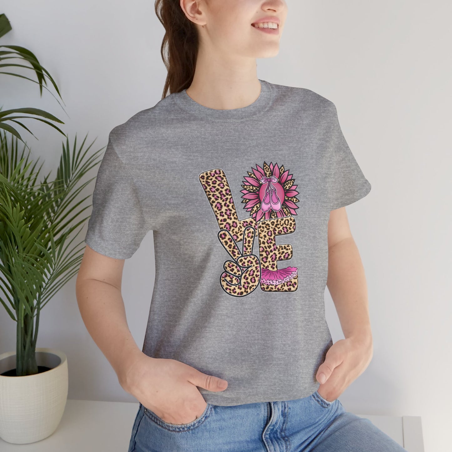 LOVE Ballet dance Animal print Unisex Jersey Short Sleeve Tee