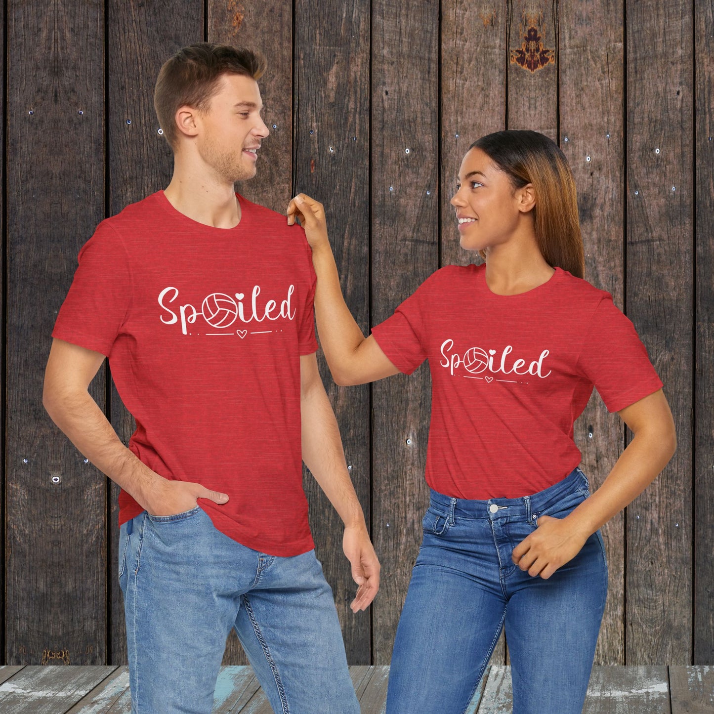 Spoiled Mom Dad Matching Game Day Shirts