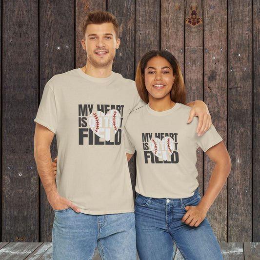 My heart is on that field Baseball Mom shirt