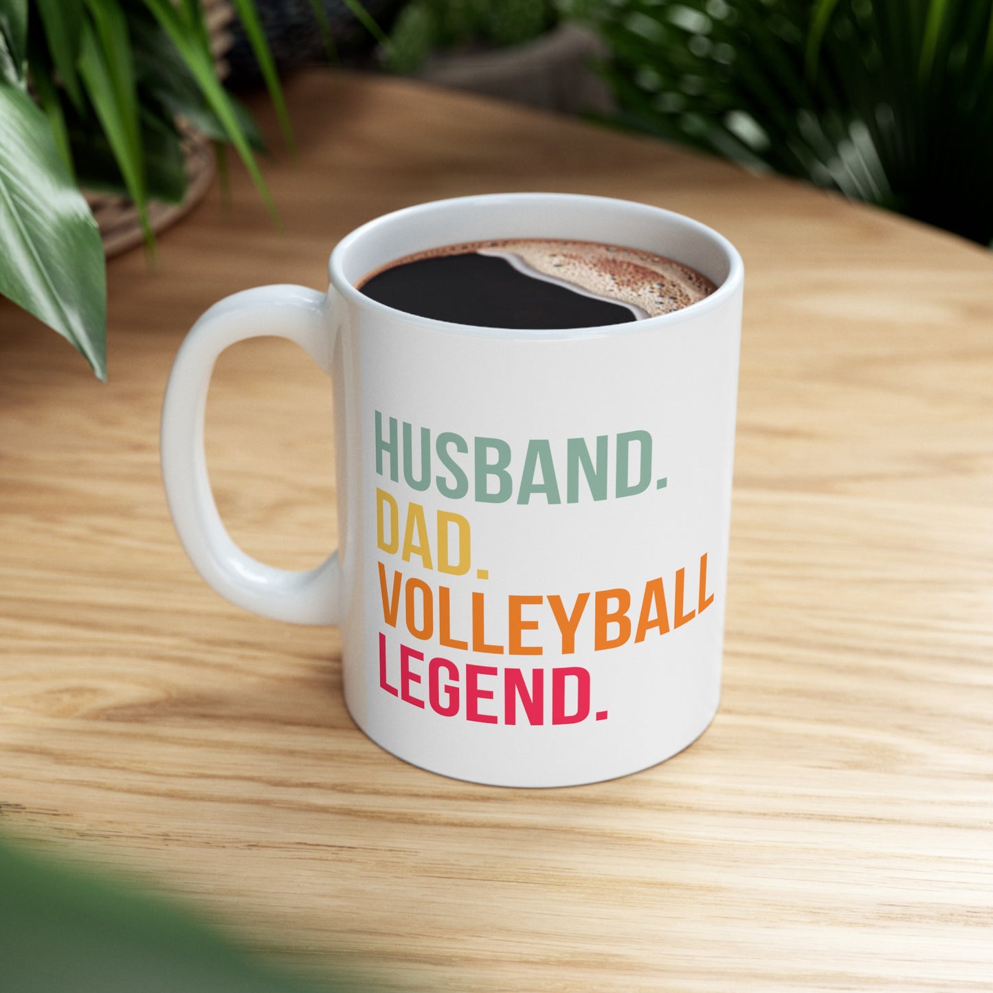 Husband Dad Volleyball Legend Simple Classy 11oz Mug