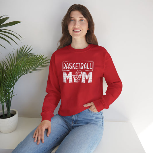 Basketball Mom Unisex Crewneck Sweatshirt with hoops