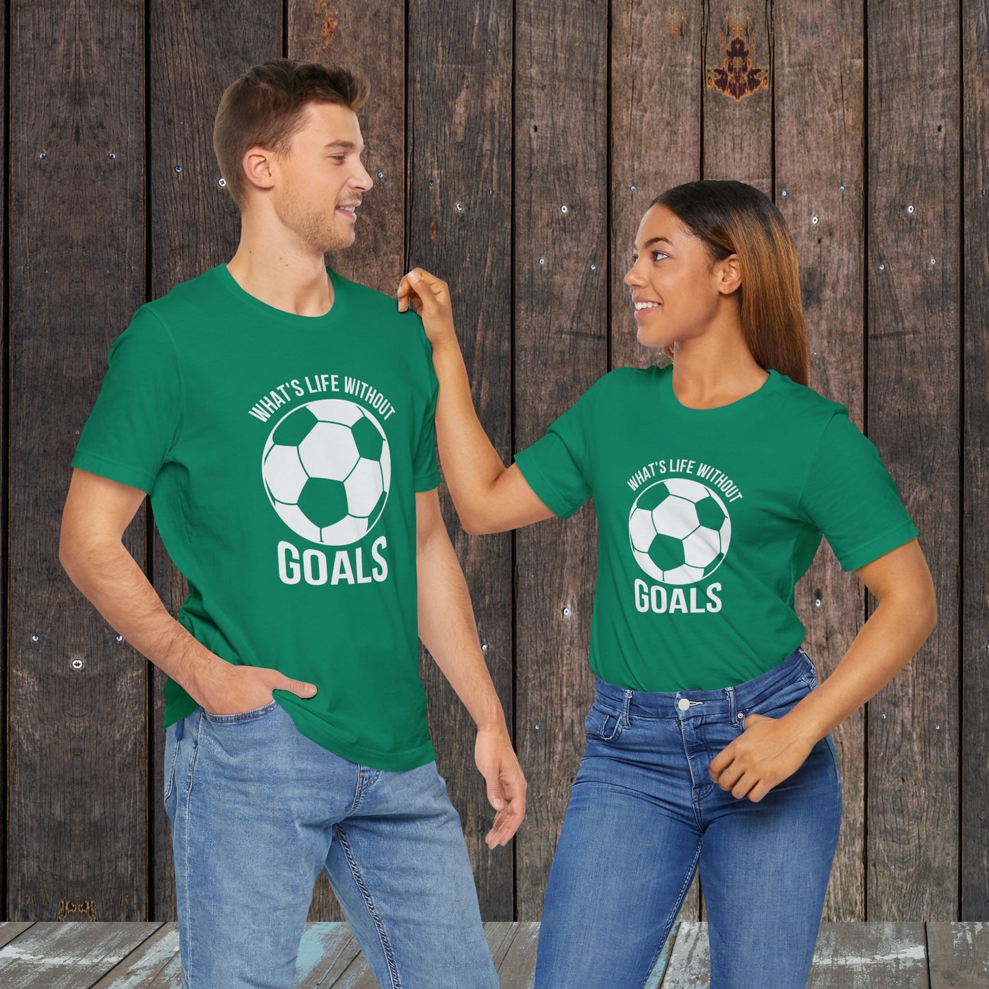 What's life without Goals Soccer mother father matching shirts for game day