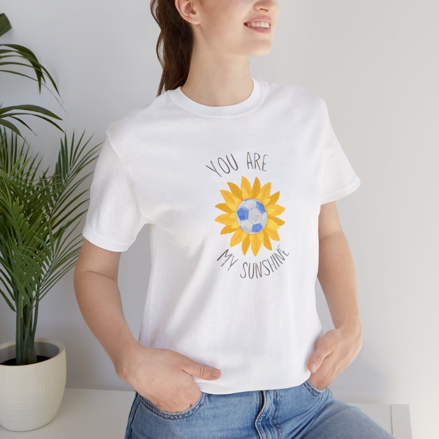 You are my Sunshine Soccer flower Unisex Jersey Short Sleeve Tee