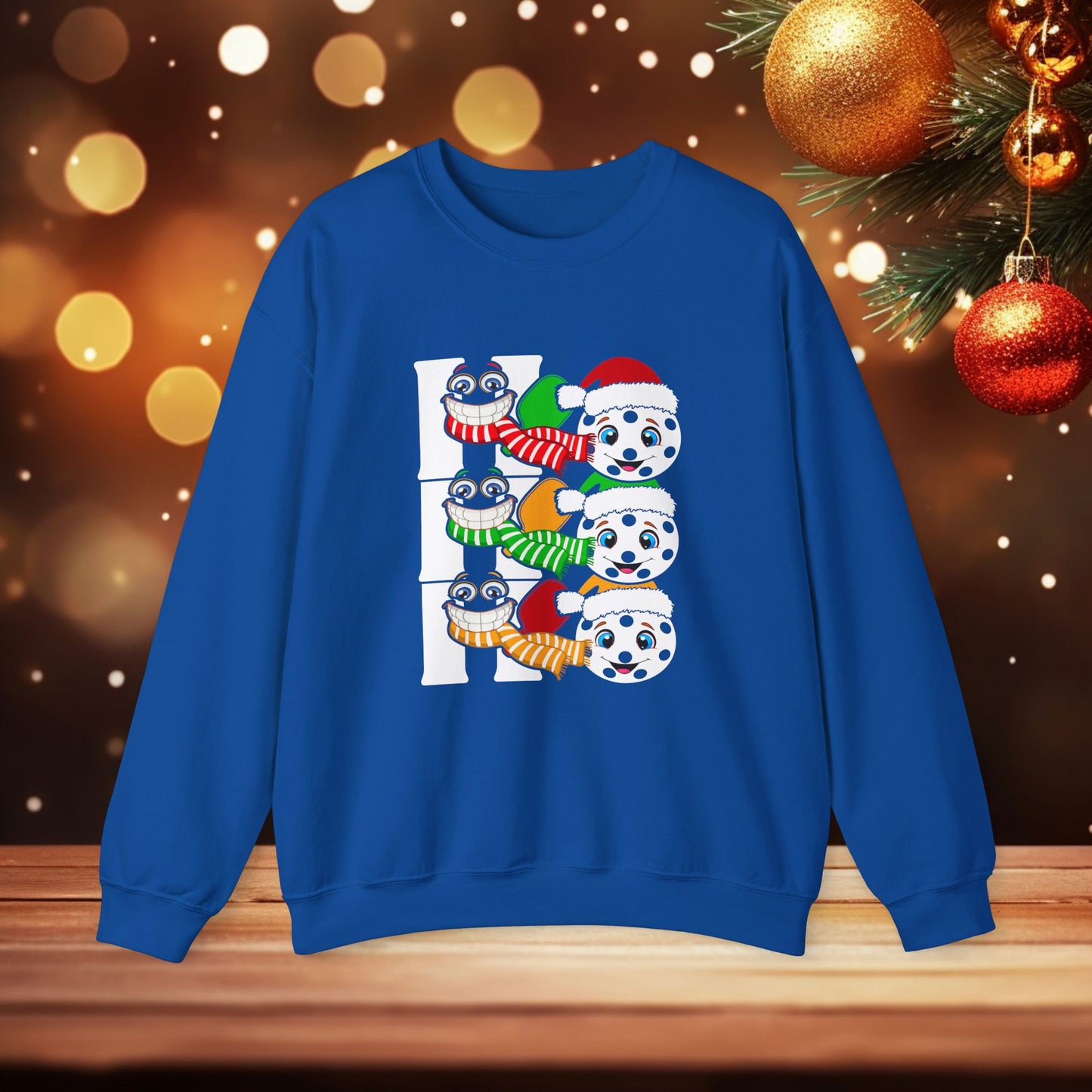 Christmas Pickleball Crewneck Sweatshirt