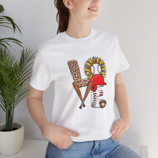 LOVE Baseball Animal print Unisex Jersey Short Sleeve Tee