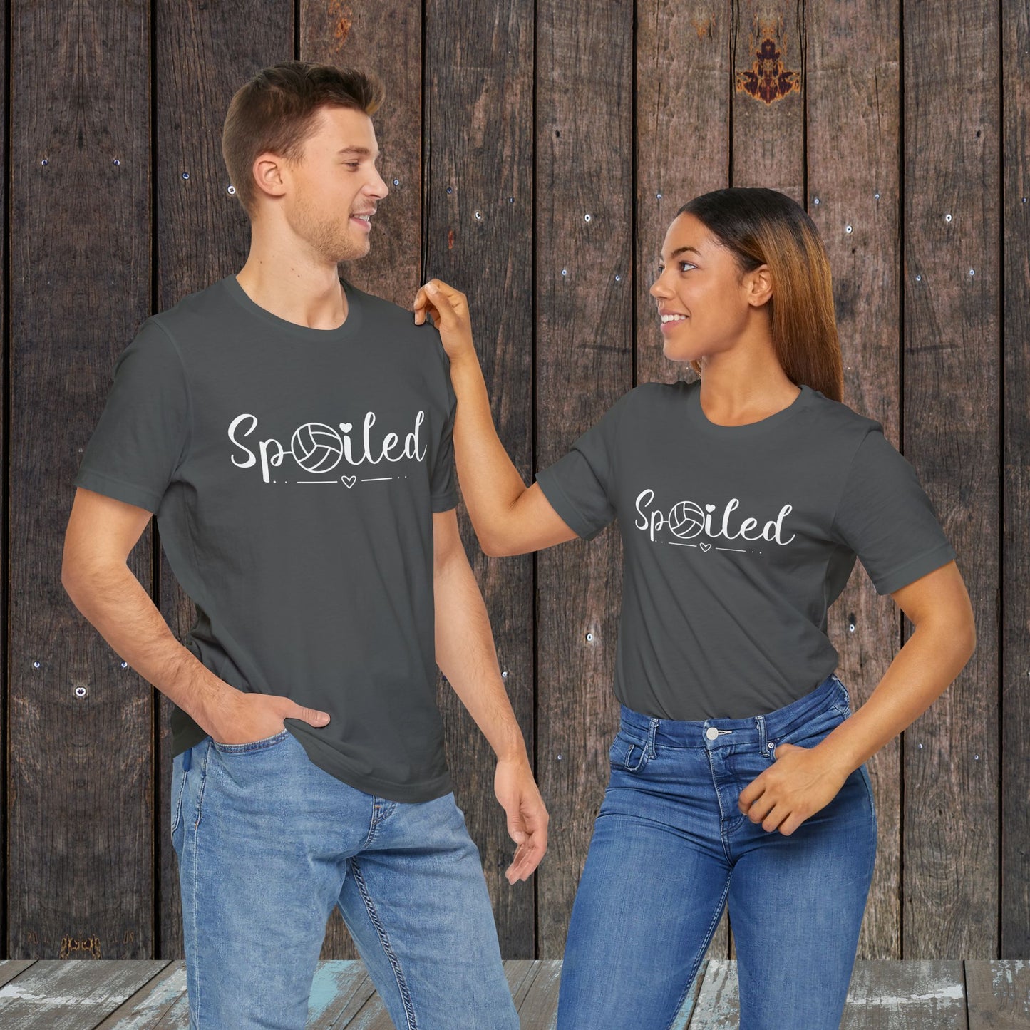 Spoiled Mom Dad Matching Game Day Shirts