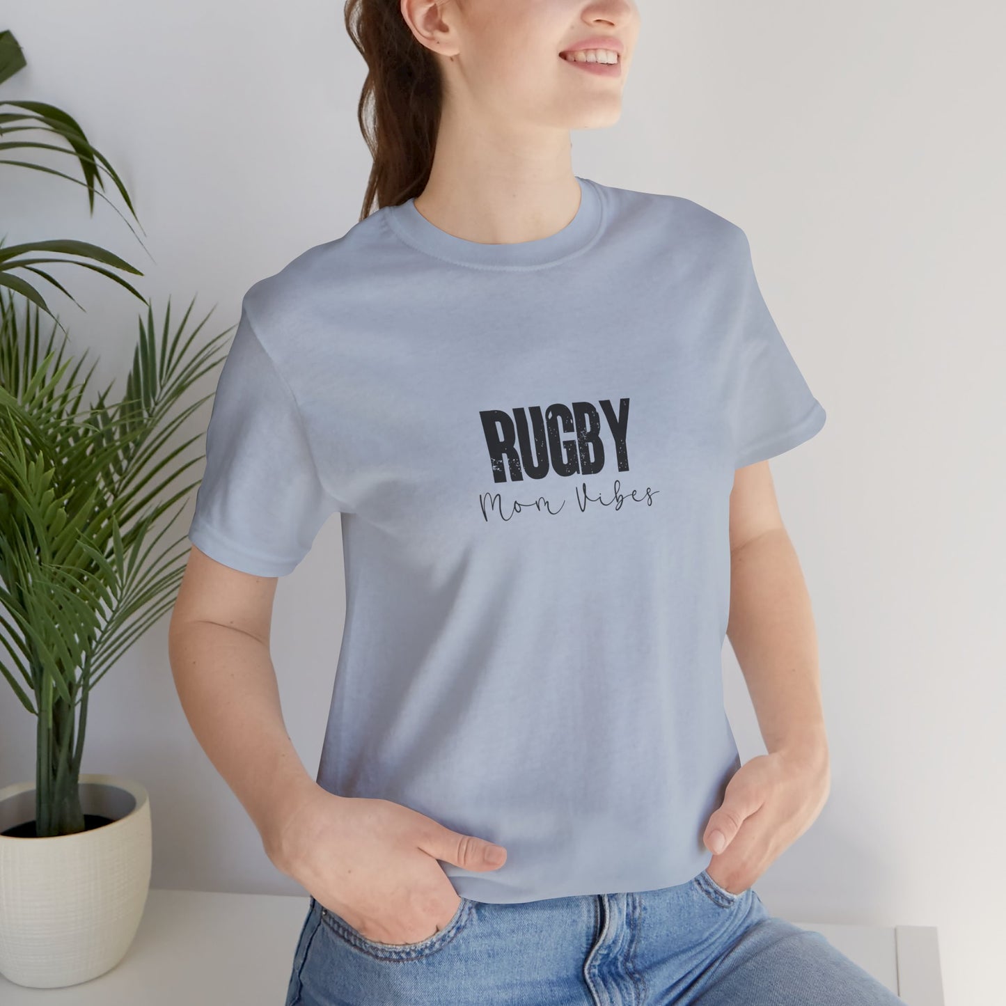 Rugby Mom Lives Vibes Unisex Jersey Short Sleeve Tee