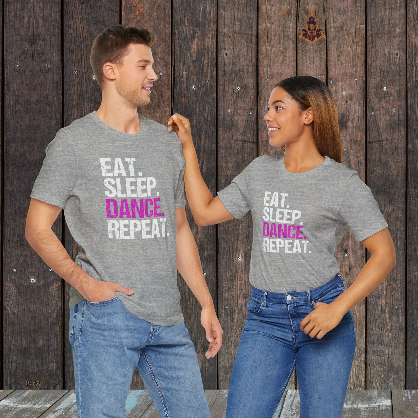 Eat Sleep Dance Repeat Matching Mom and Dad shirts