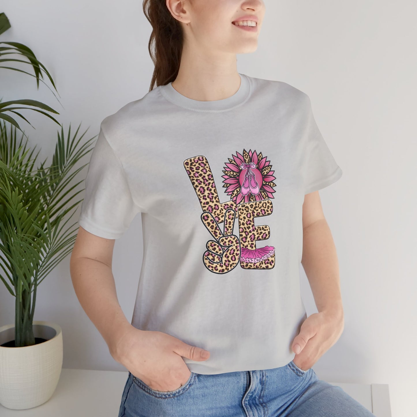 LOVE Ballet dance Animal print Unisex Jersey Short Sleeve Tee