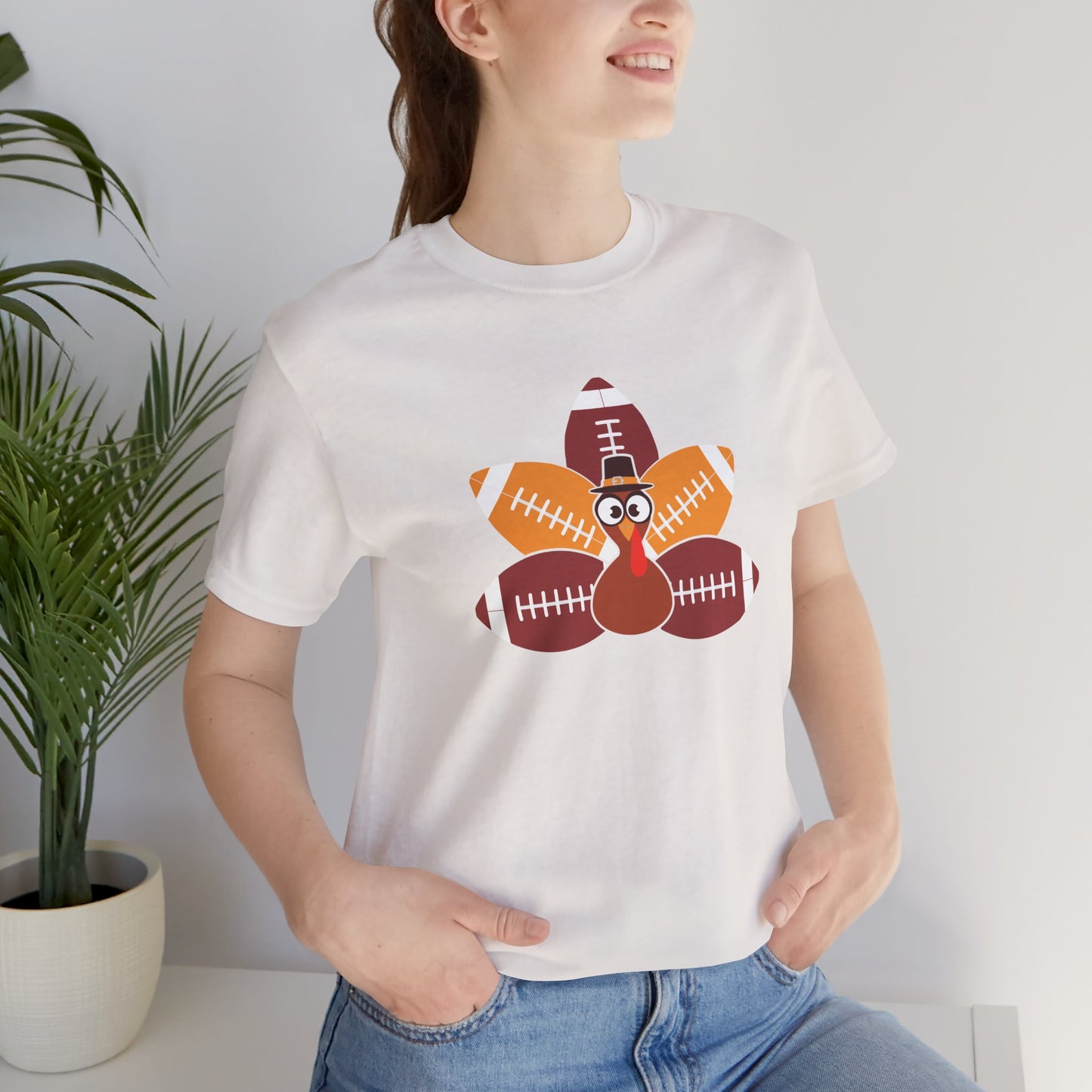 Football Thanksgiving Custom Graphic Unisex Jersey Short Sleeve Tee