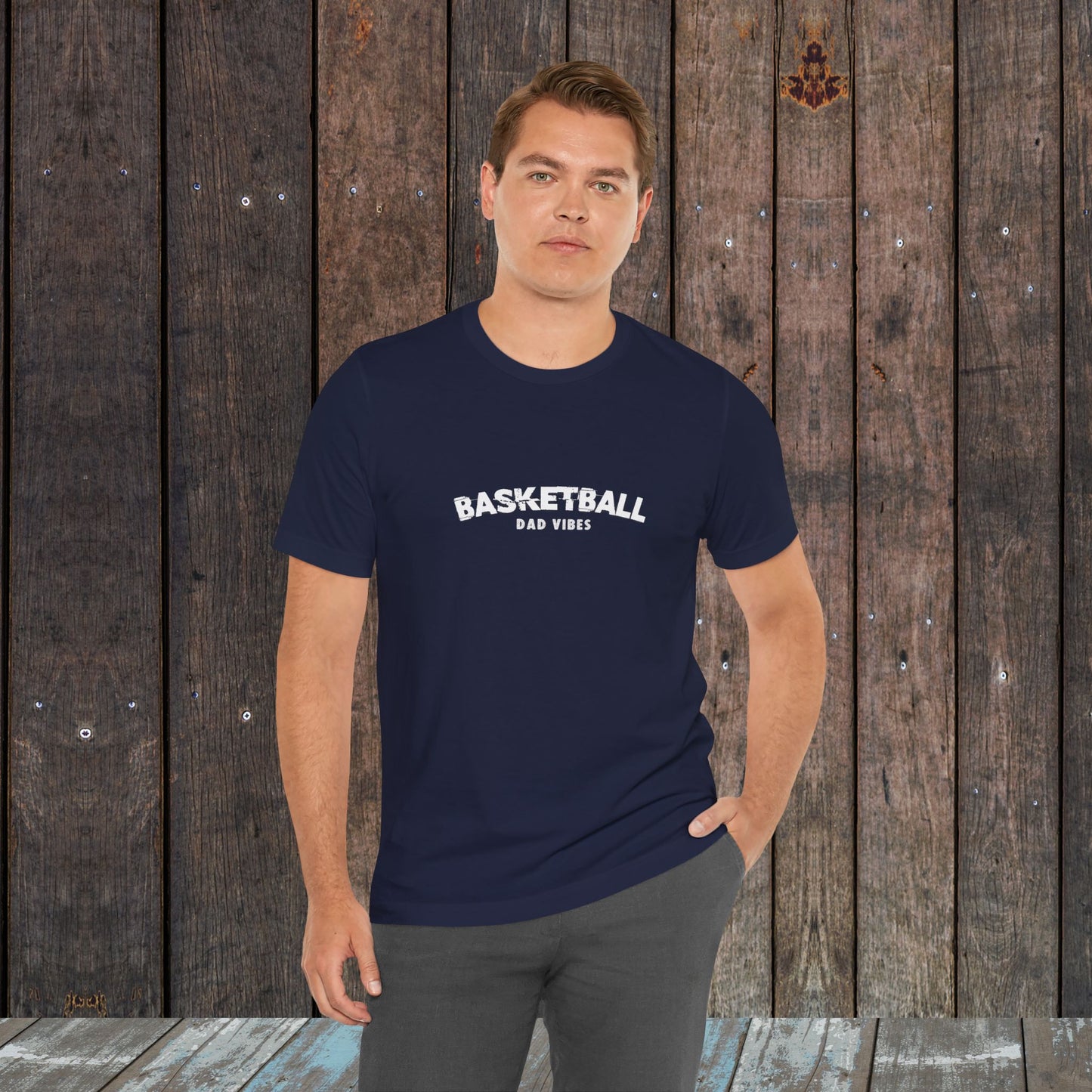 Basketball Dad Vibes Unisex Jersey Short Sleeve Tee