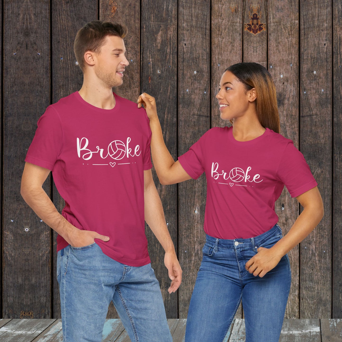 Broke Mom Dad Matching Game Day Shirts