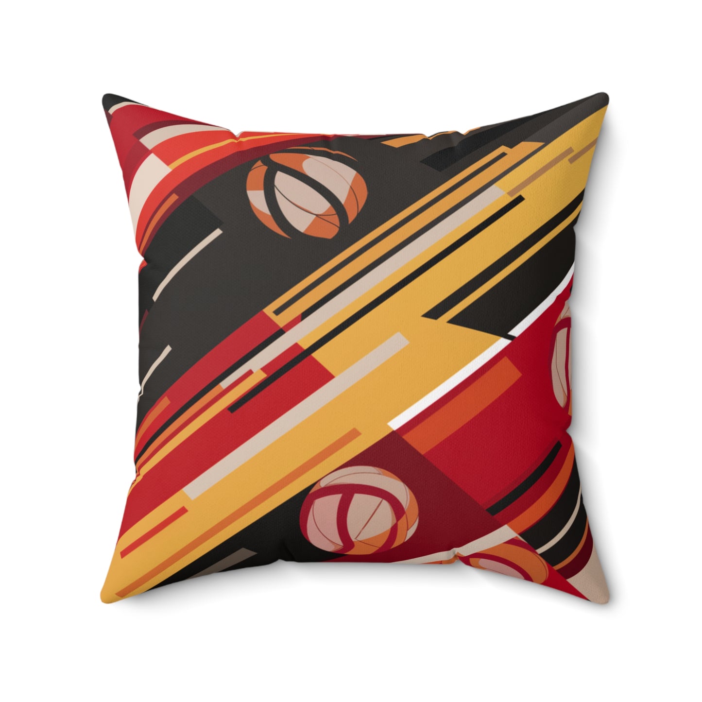 Volleyball pattern Spun Polyester Square Pillow