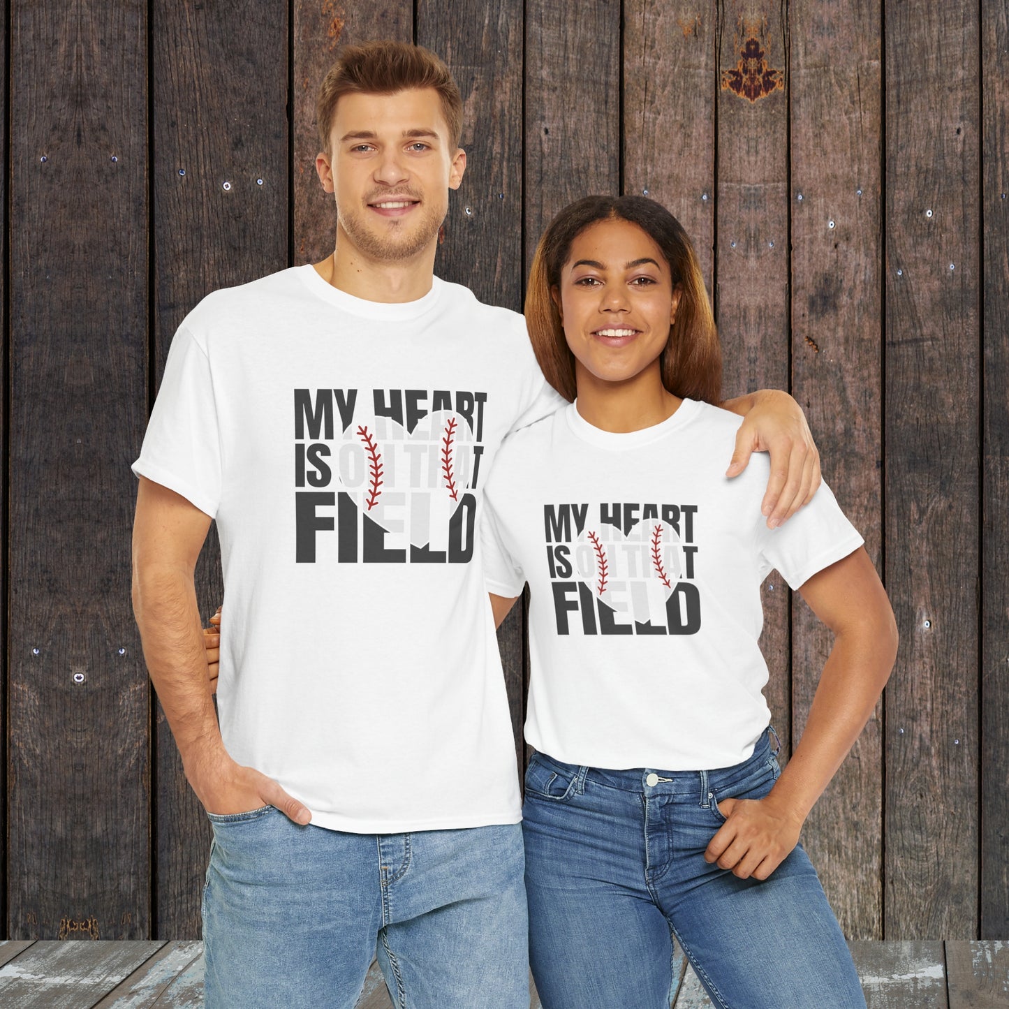 My heart is on that field Baseball Mom shirt