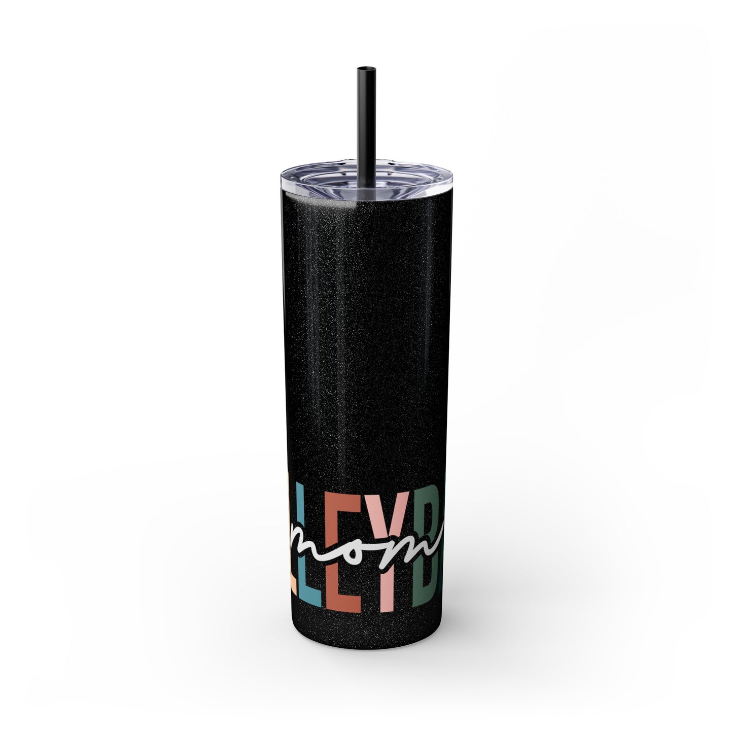 Volleyball Mom Simple Skinny Tumbler with Straw, 20oz