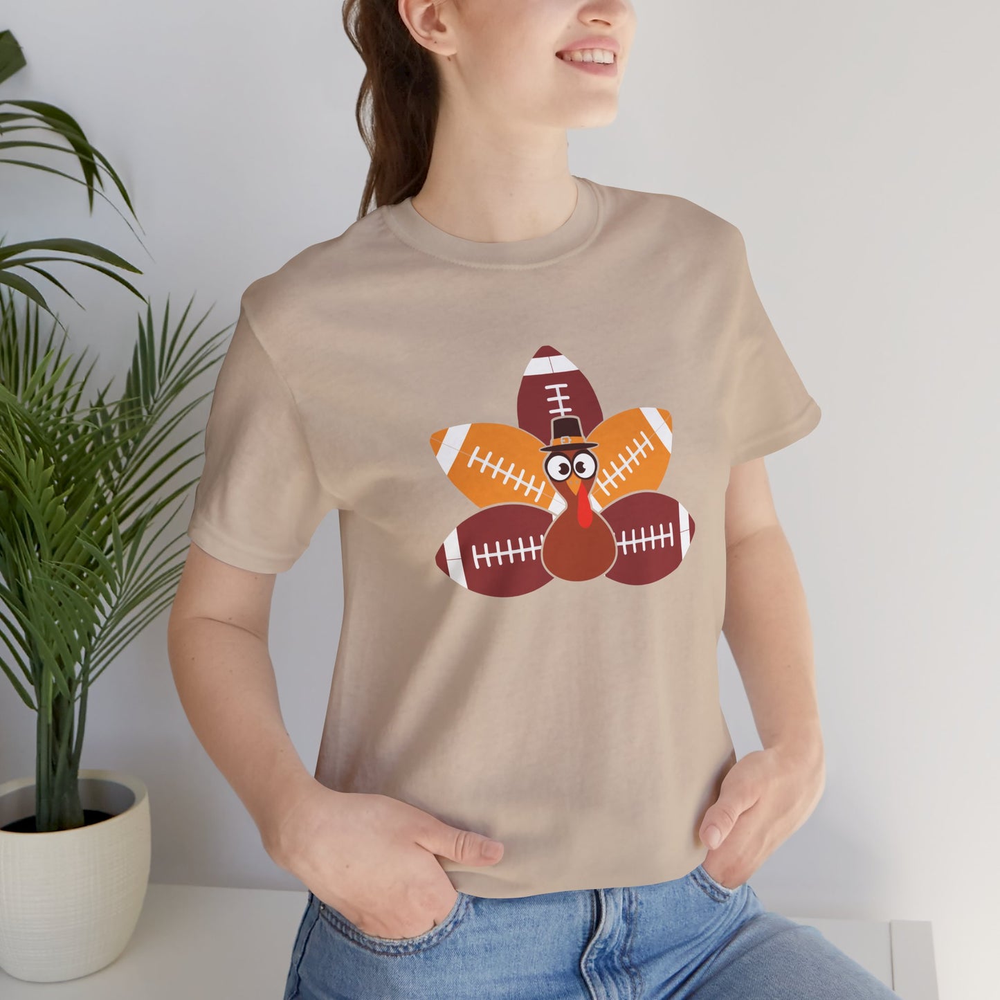 Football Thanksgiving Custom Graphic Unisex Jersey Short Sleeve Tee