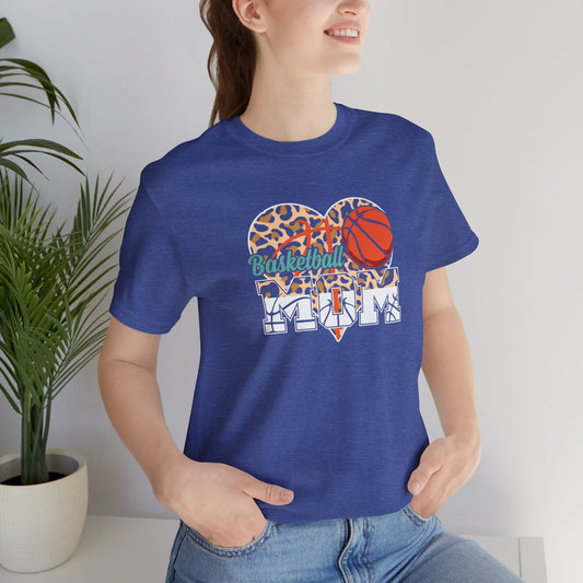 Basketball Mom heart animal print