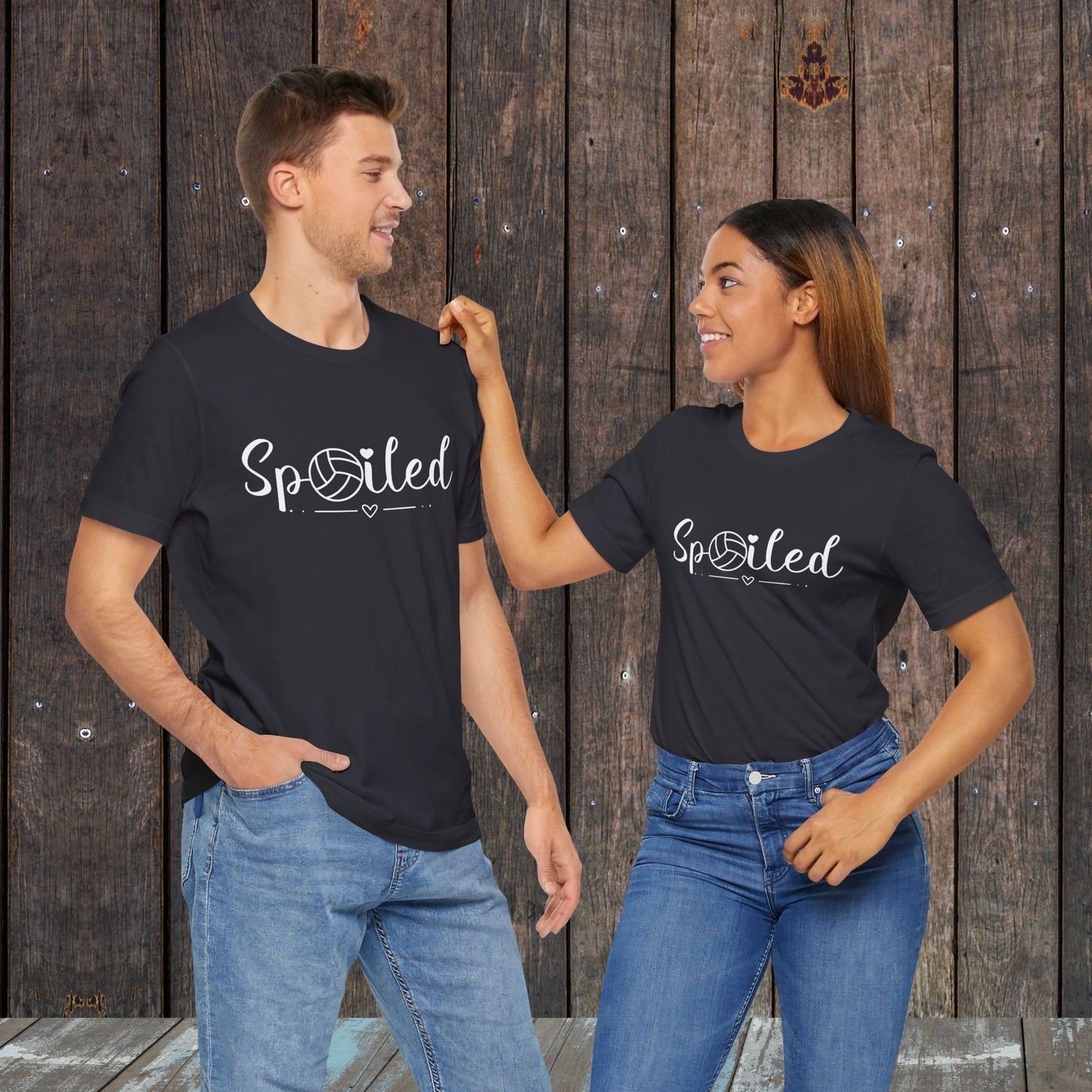 Spoiled Mom Dad Matching Game Day Shirts