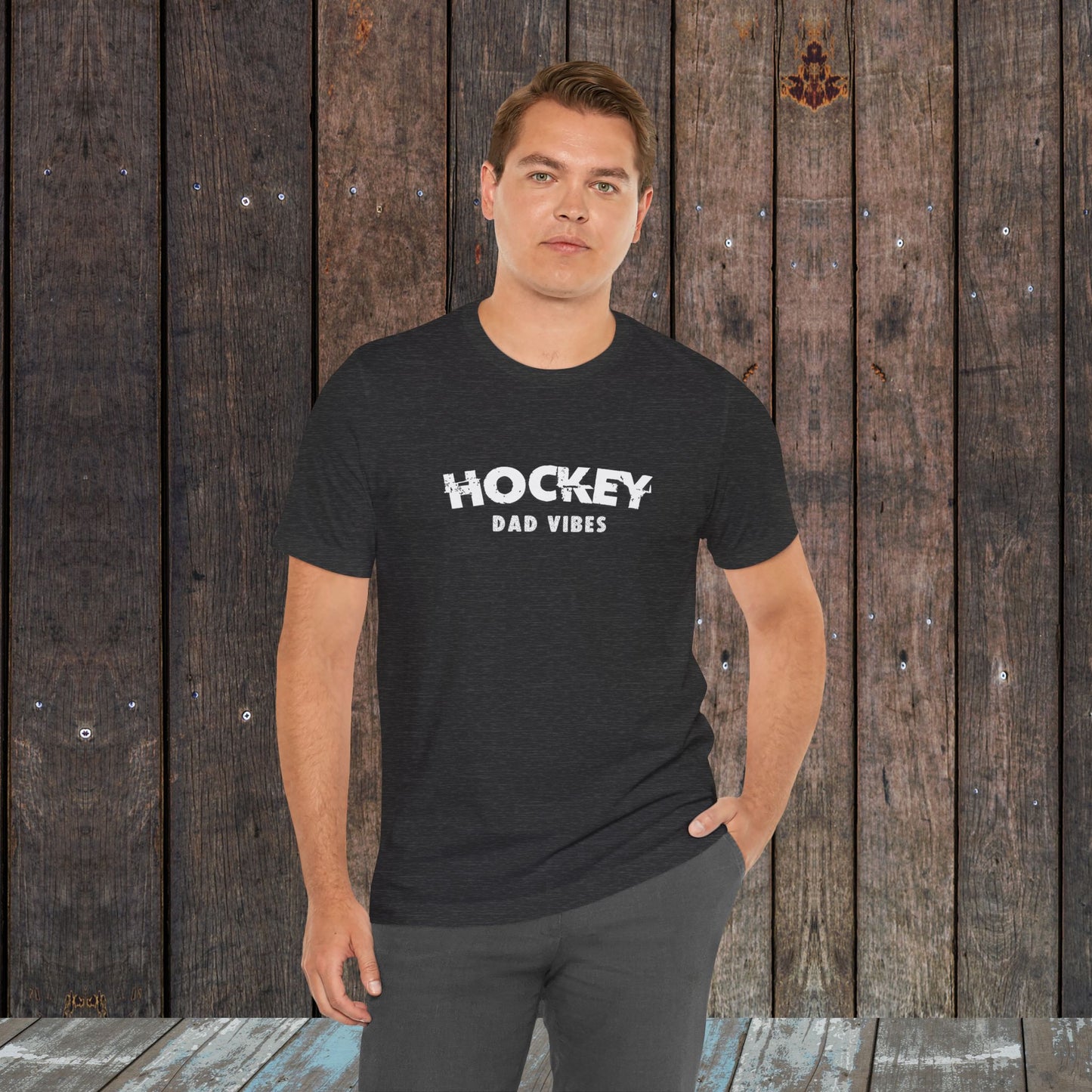 Hockey Dad Vibes Unisex Jersey Short Sleeve Tee