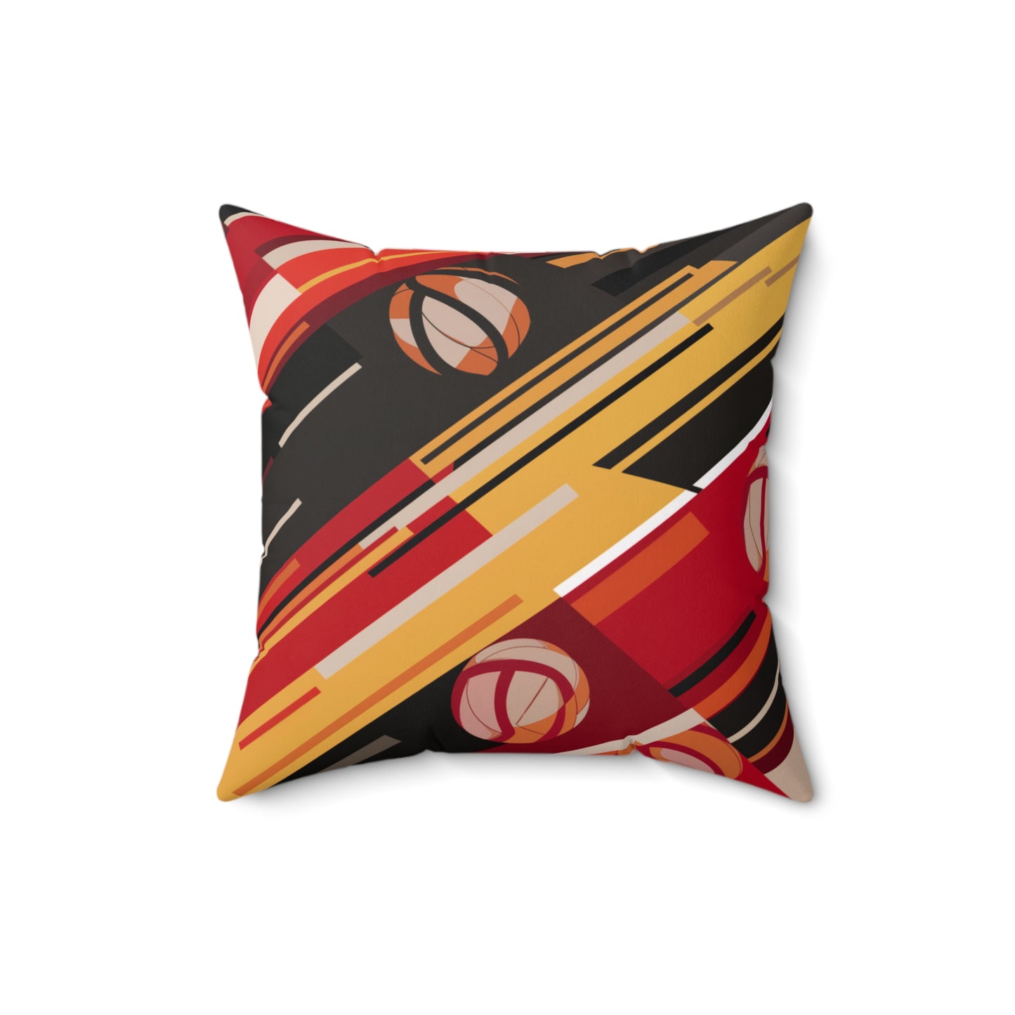 Volleyball pattern Spun Polyester Square Pillow