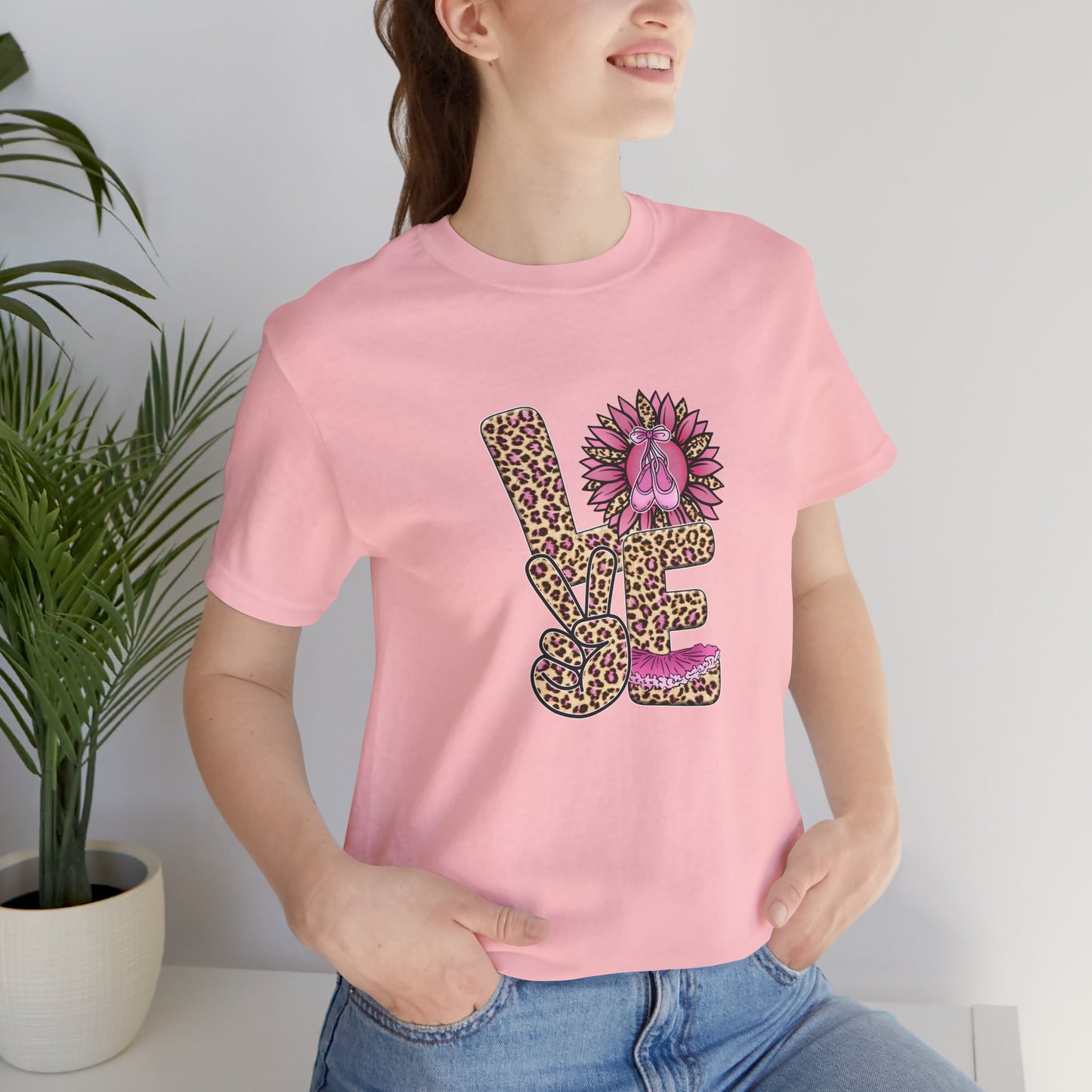 LOVE Ballet dance Animal print Unisex Jersey Short Sleeve Tee