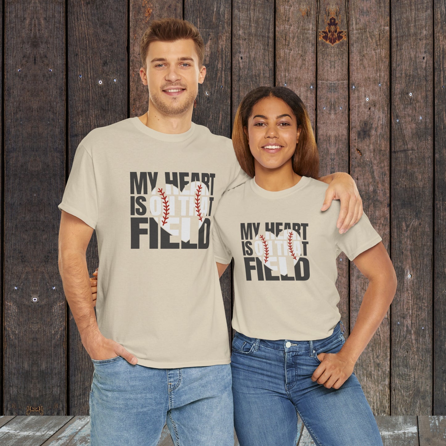 My heart is on that field Baseball Mom shirt