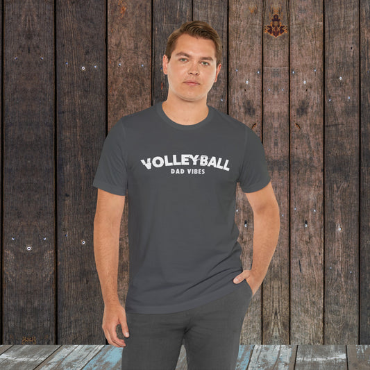 Volleyball Dad Vibes Unisex Jersey Short Sleeve Tee