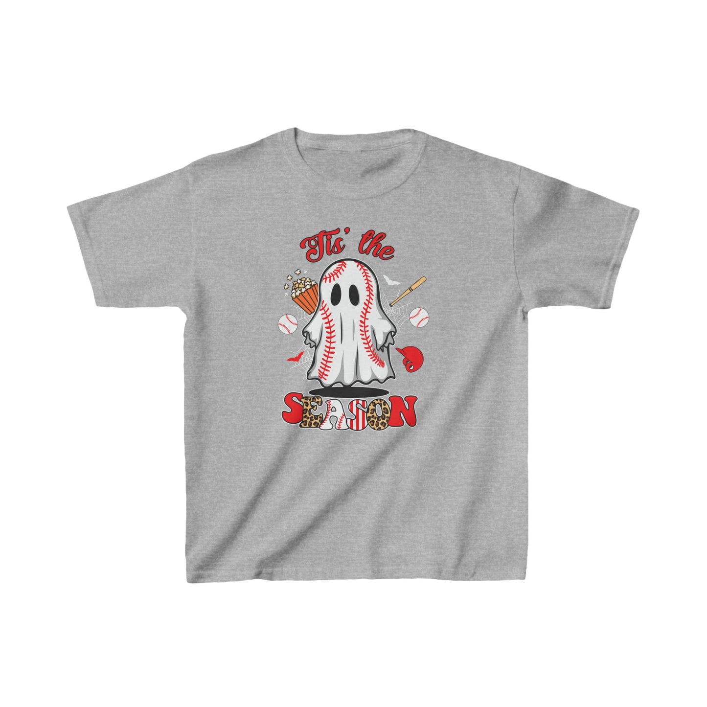 Halloween Baseball Ghost Kids Tee