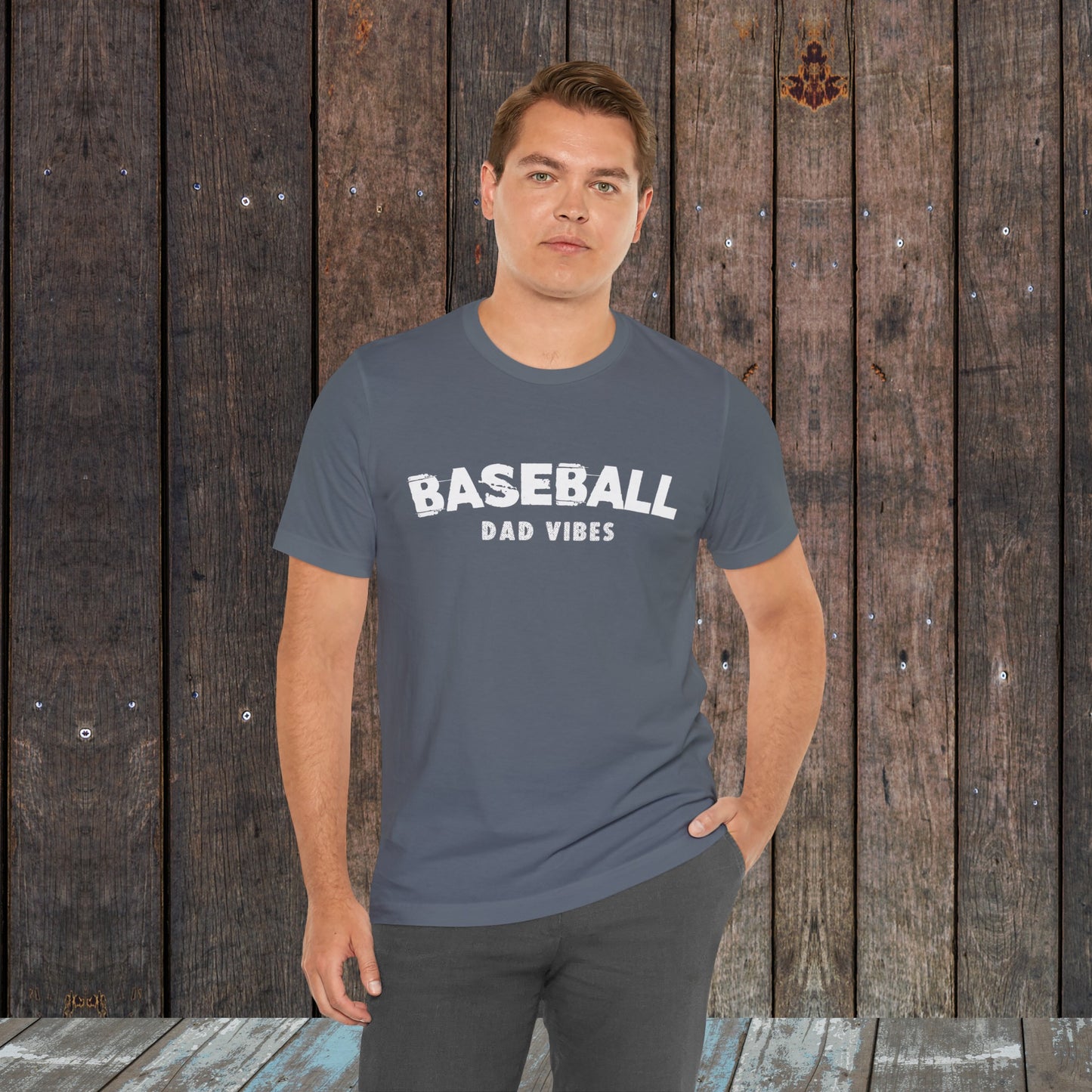 Baseball Dad Vibes Unisex Jersey Short Sleeve Tee