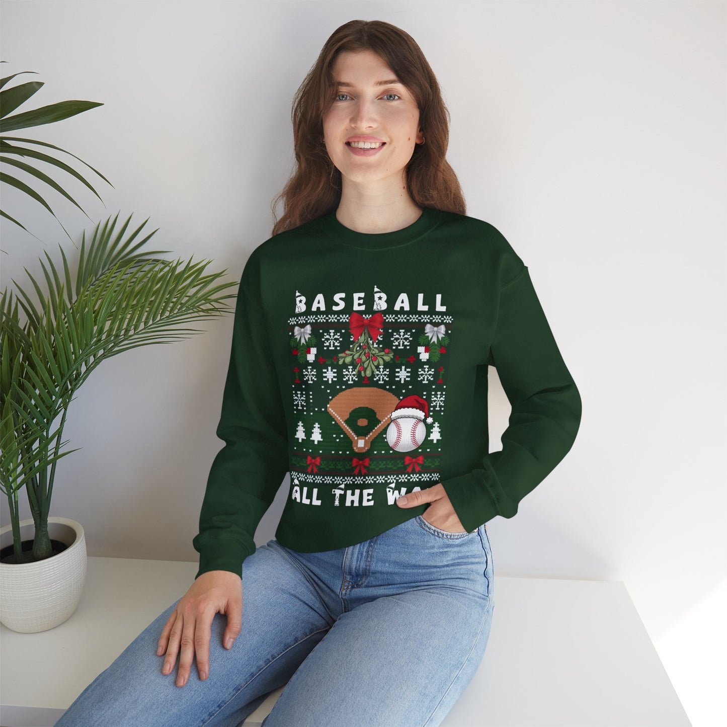 Baseball Christmas Ugly Sweater Unisex