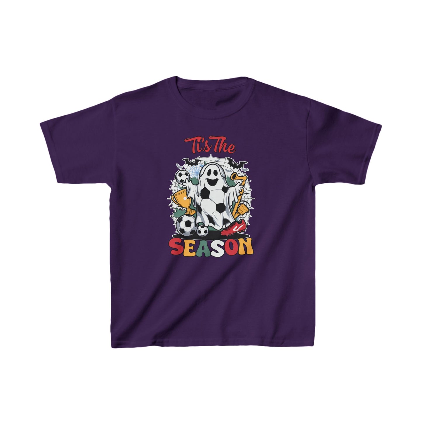 Tis The Season Soccer Ghost Kids Tee