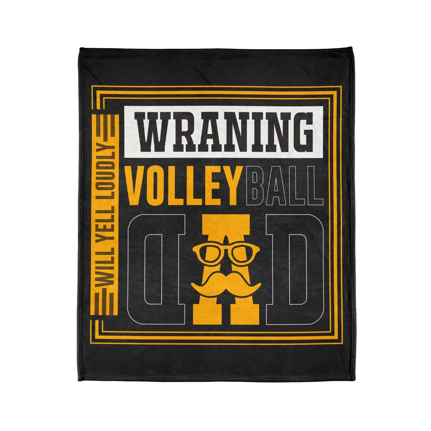 Volleyball Dad will yell loudly 50" x 60" Soft Polyester Blanket