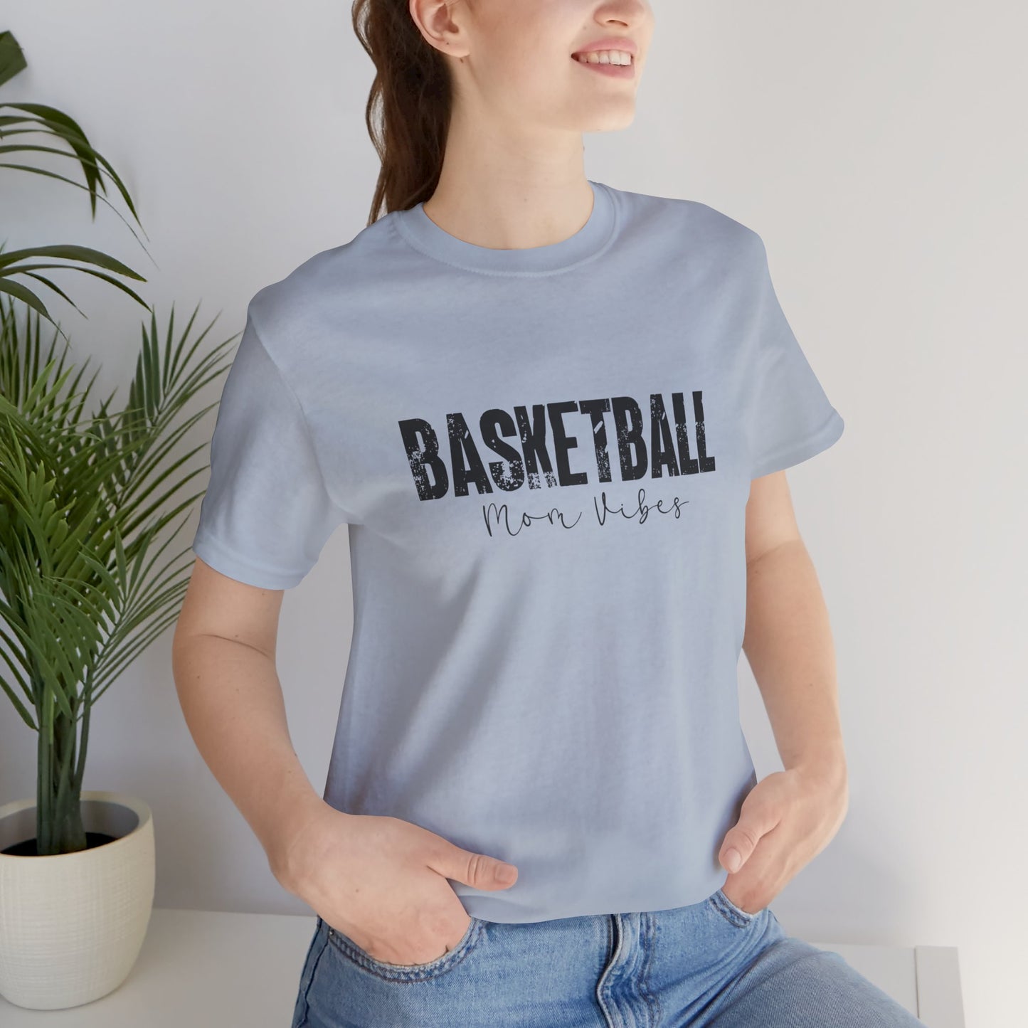 Basketball Mom Lives Vibes Unisex Jersey Short Sleeve Tee