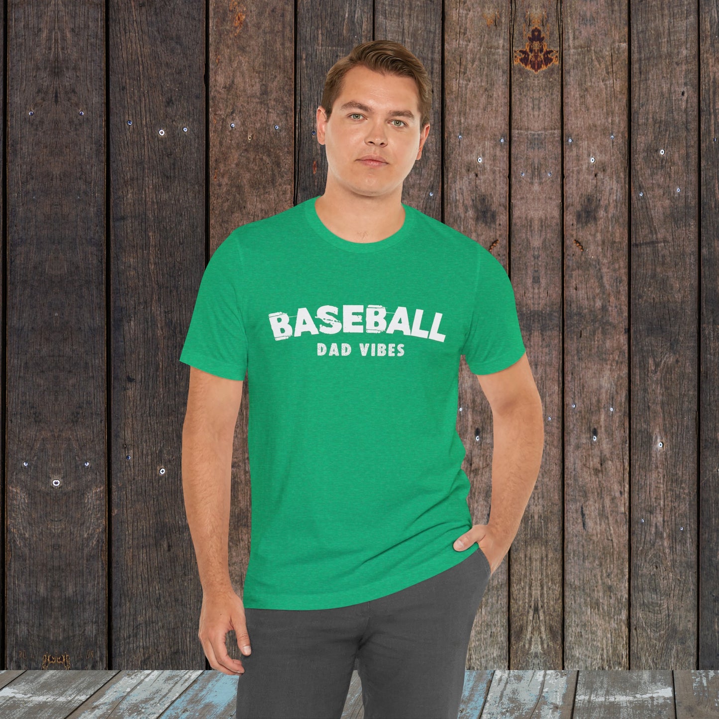 Baseball Dad Vibes Unisex Jersey Short Sleeve Tee