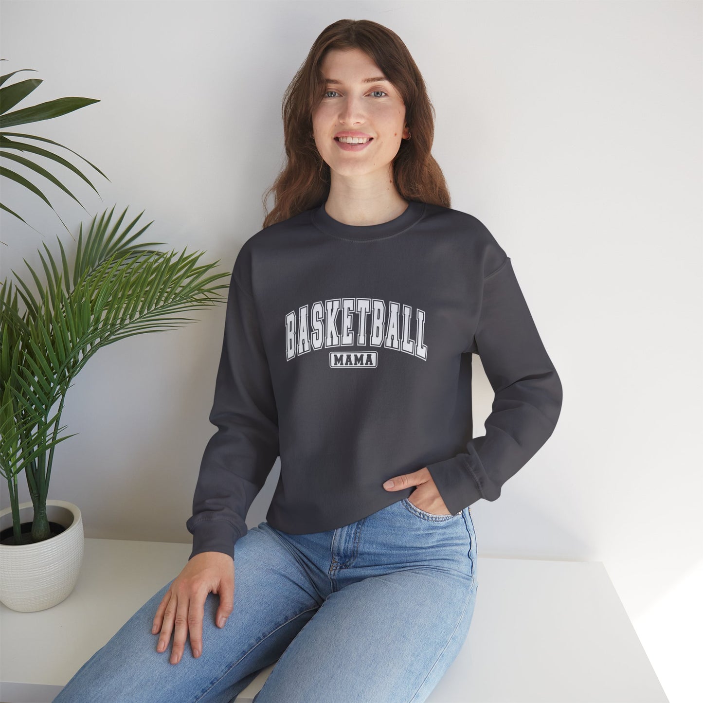 Basketball Mamma Distressed Vintage look Sweatshirt