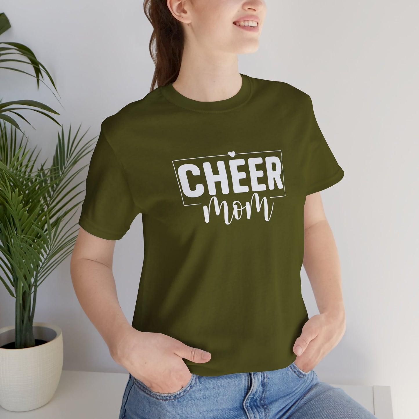 Simple Classic Cheer Mom Unisex Jersey Short Sleeve Tee