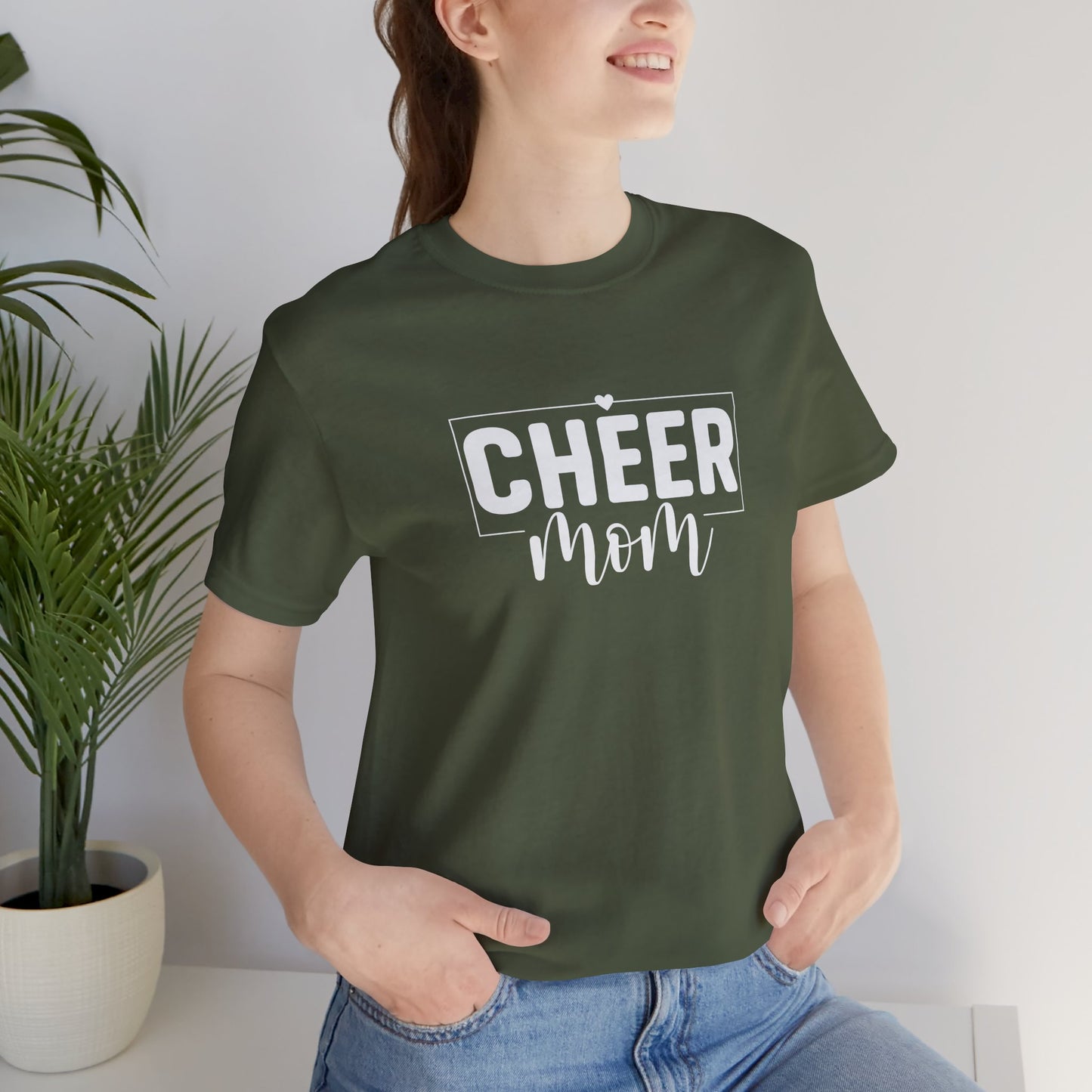 Simple Classic Cheer Mom Unisex Jersey Short Sleeve Tee