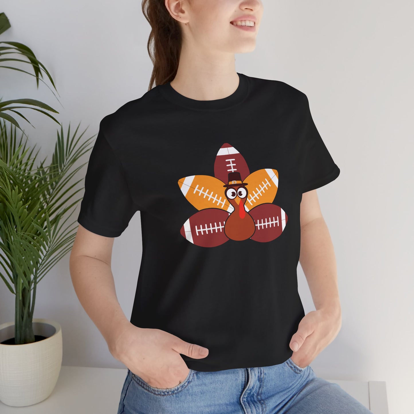 Football Thanksgiving Custom Graphic Unisex Jersey Short Sleeve Tee