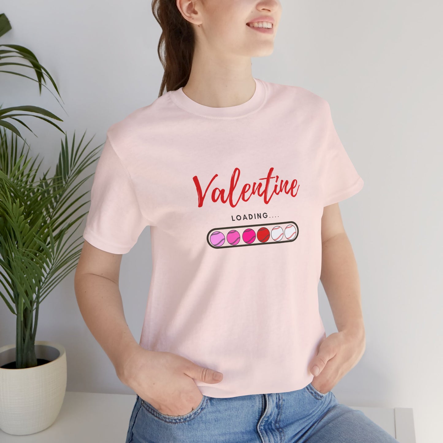 Valentine Loading Baseball Mom Unisex Tee