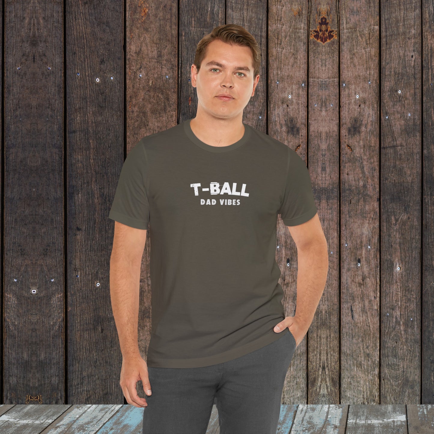 T-Ball Dad Vibes Unisex Jersey Short Sleeve Tee