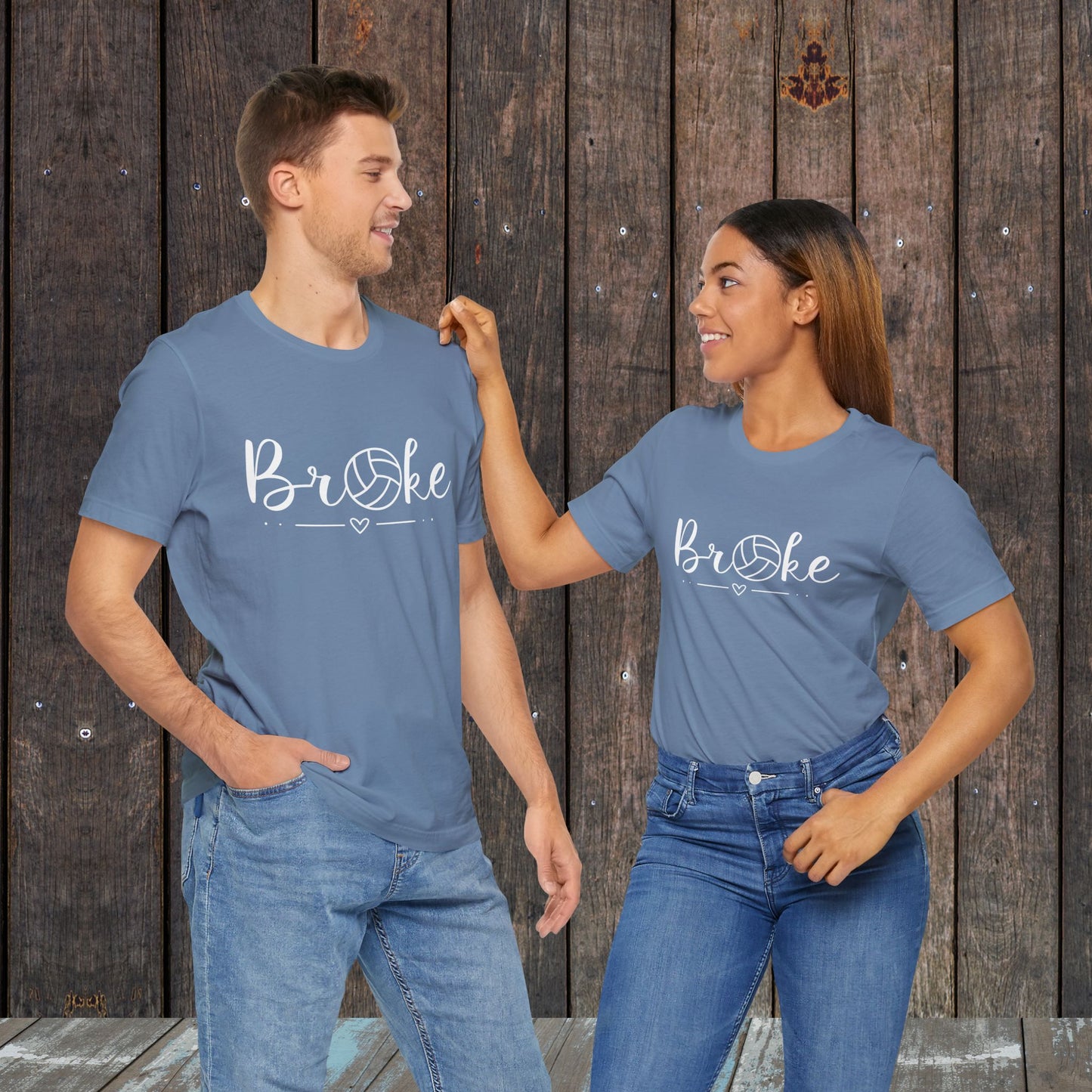 Broke Mom Dad Matching Game Day Shirts