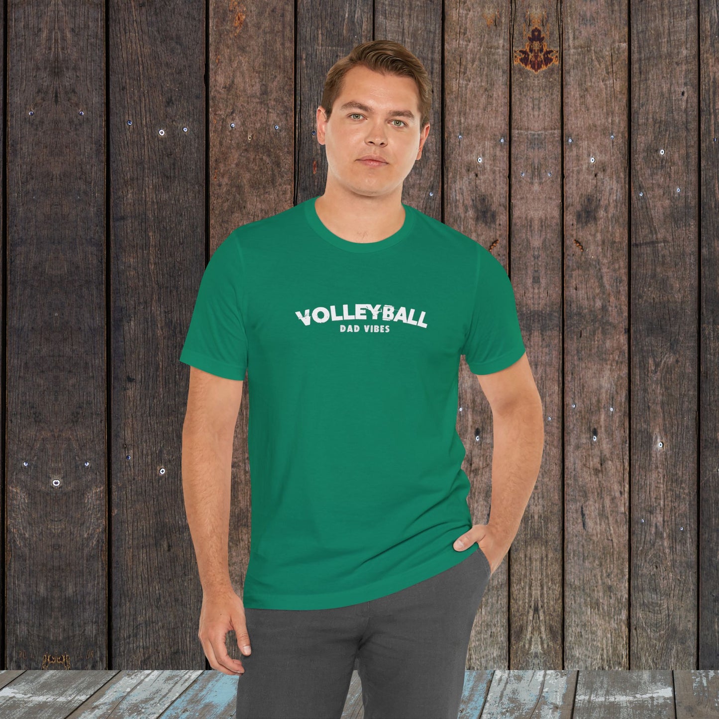 Volleyball Dad Vibes Unisex Jersey Short Sleeve Tee